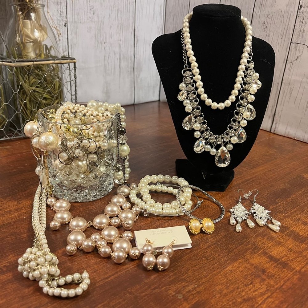Mystery Jar of Jewelry - Classy Pearls